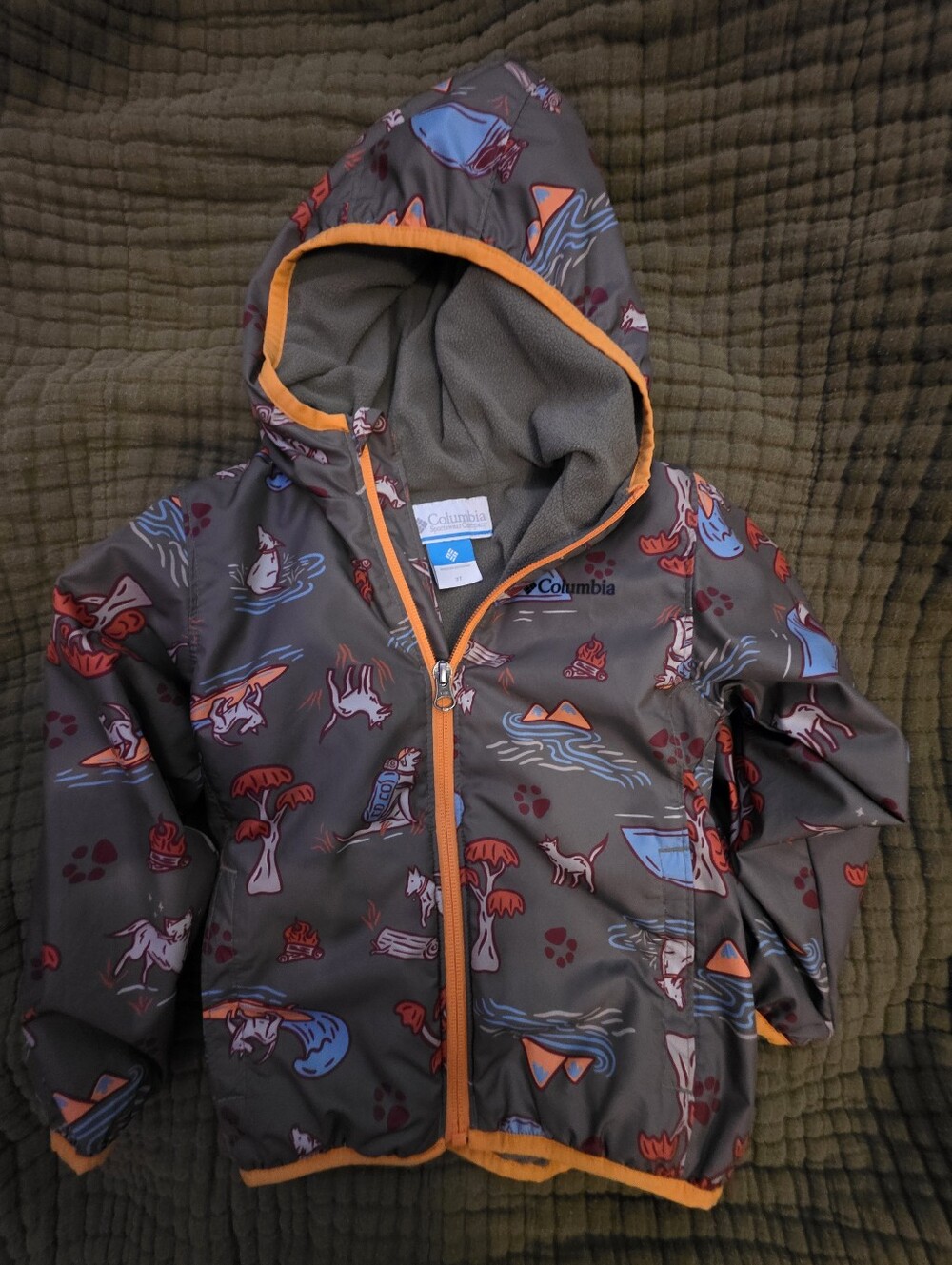 Columbia woodland Theme 3t Lined Rain Jacket